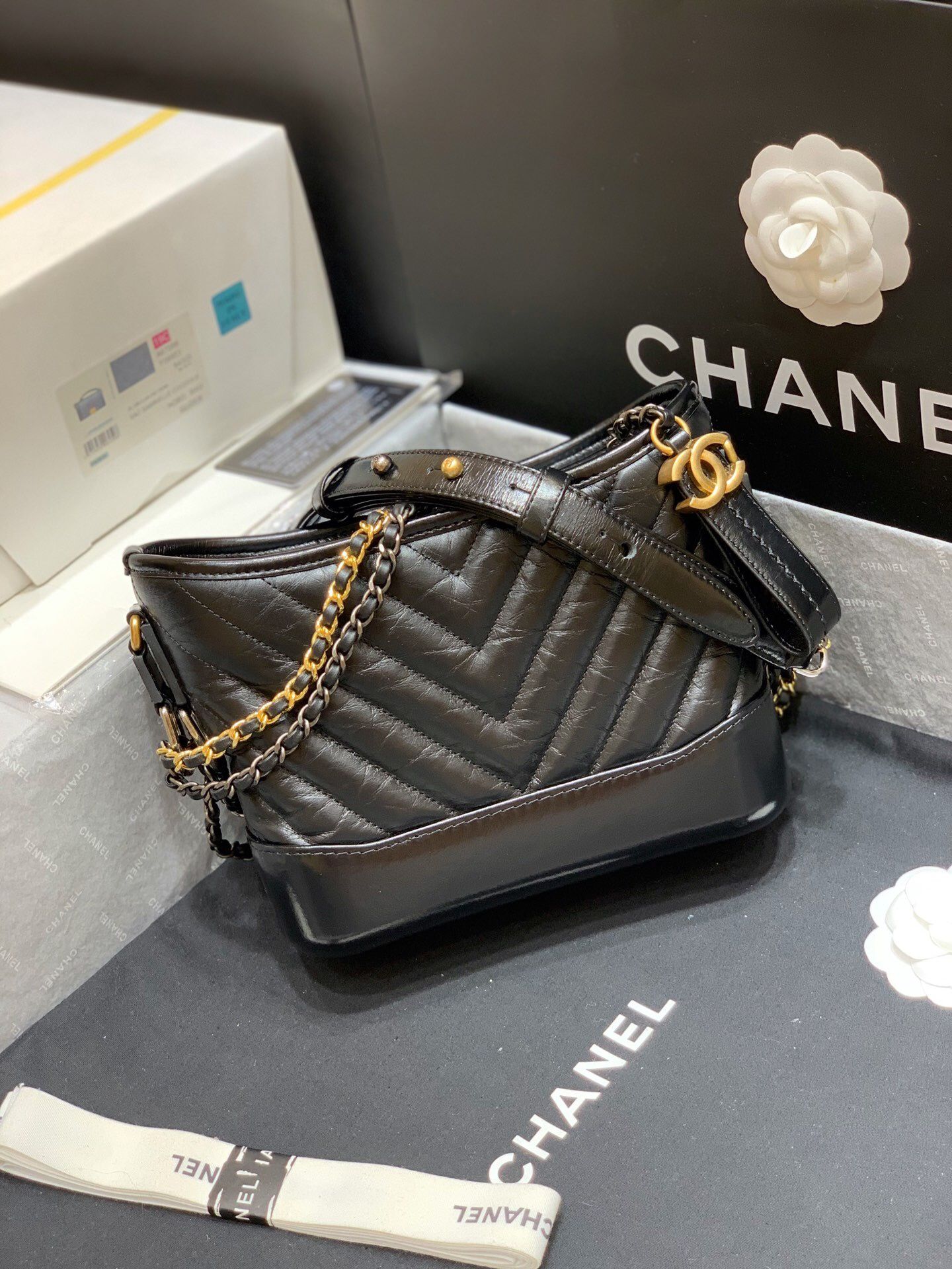 Chanel/香奈儿 A91810黑色 2020新款V纹GABRIELLE小号流浪