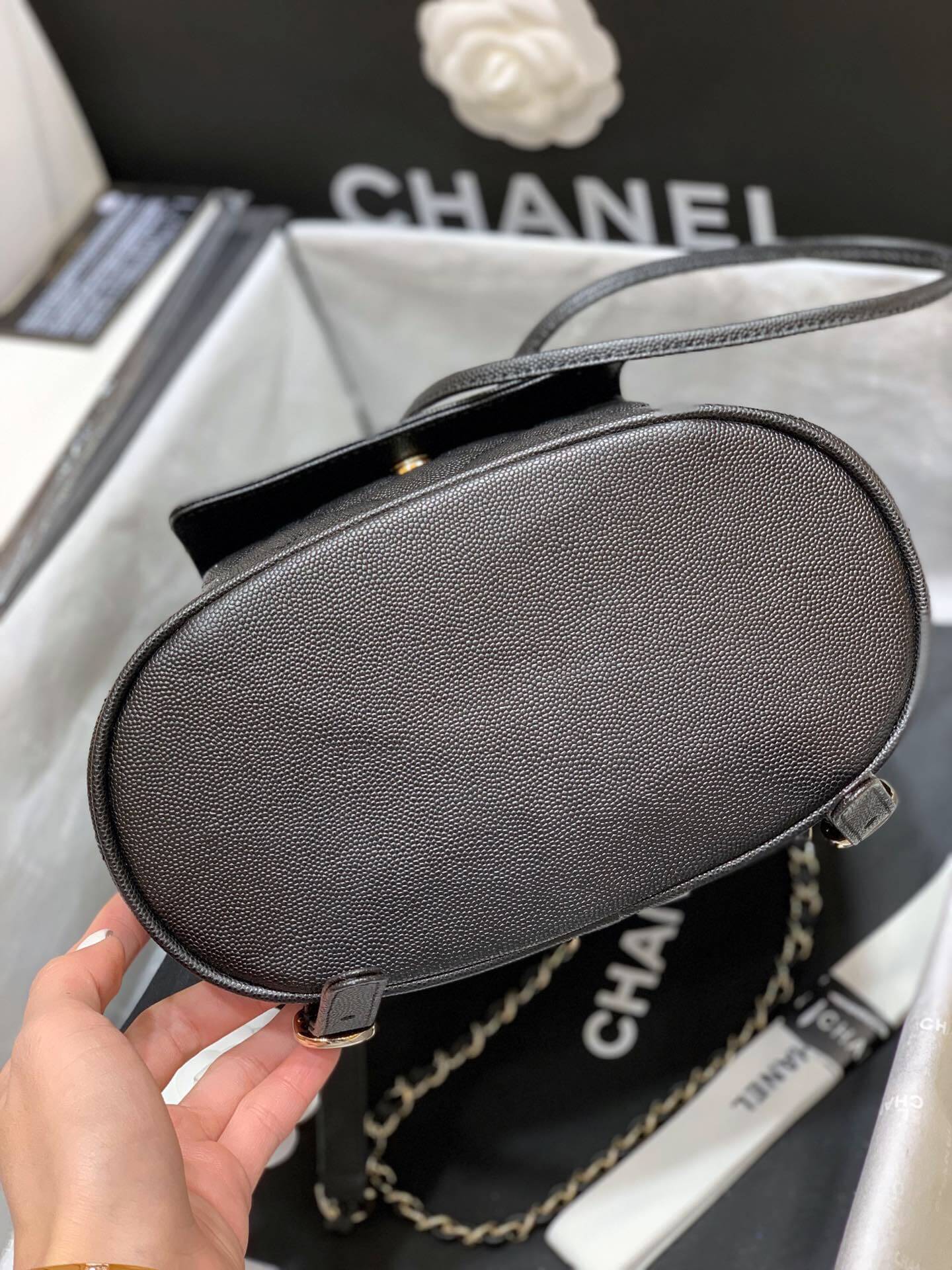 Chanel 小香2020早春新款双背包 AS1371黑色