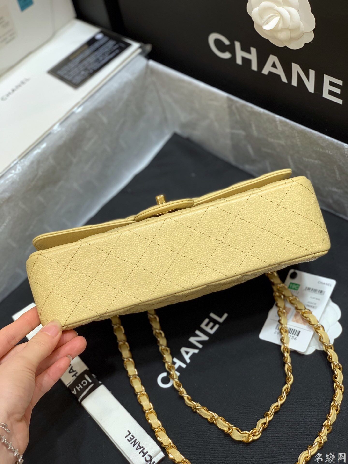 Chanel/香奈儿 A01112 CF25中号鱼子酱牛皮单肩斜挎包