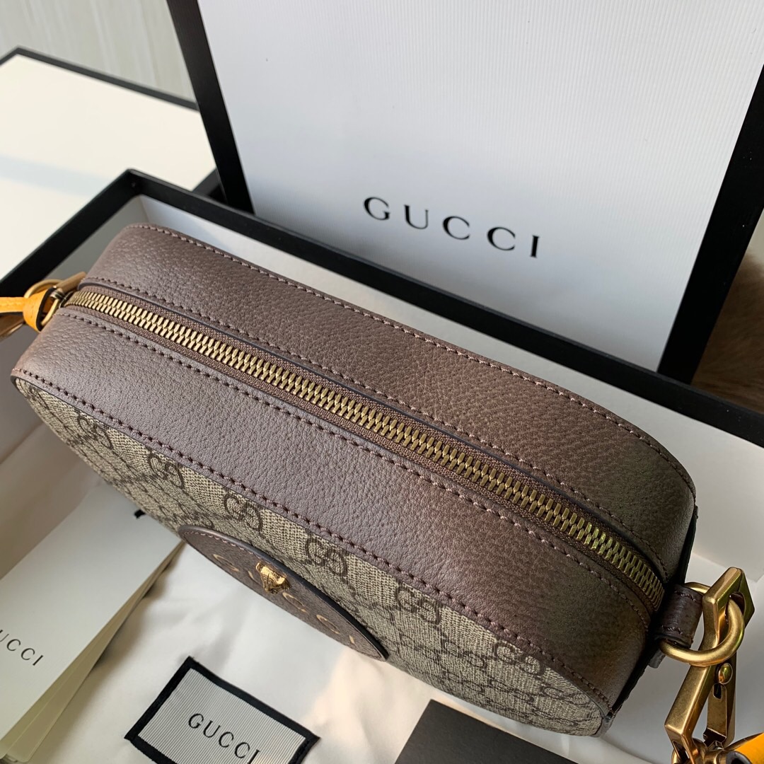 Gucci/古驰 476466 复古风格织带条纹邮差包