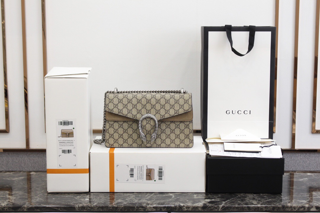 Gucci/古驰 400249 新款Dionysus小号酒神包棕色