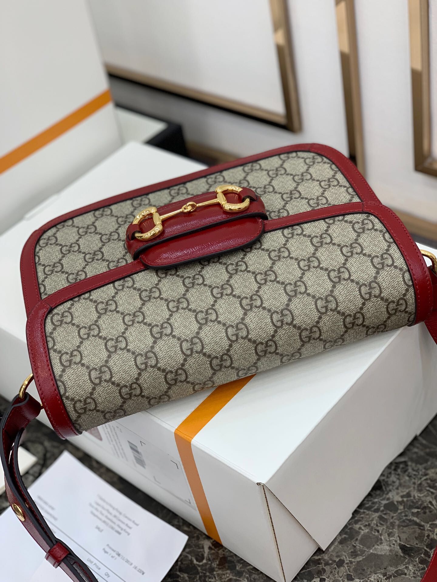 Gucci/古驰 1955马衔扣肩背包 602204 92TCG 8561