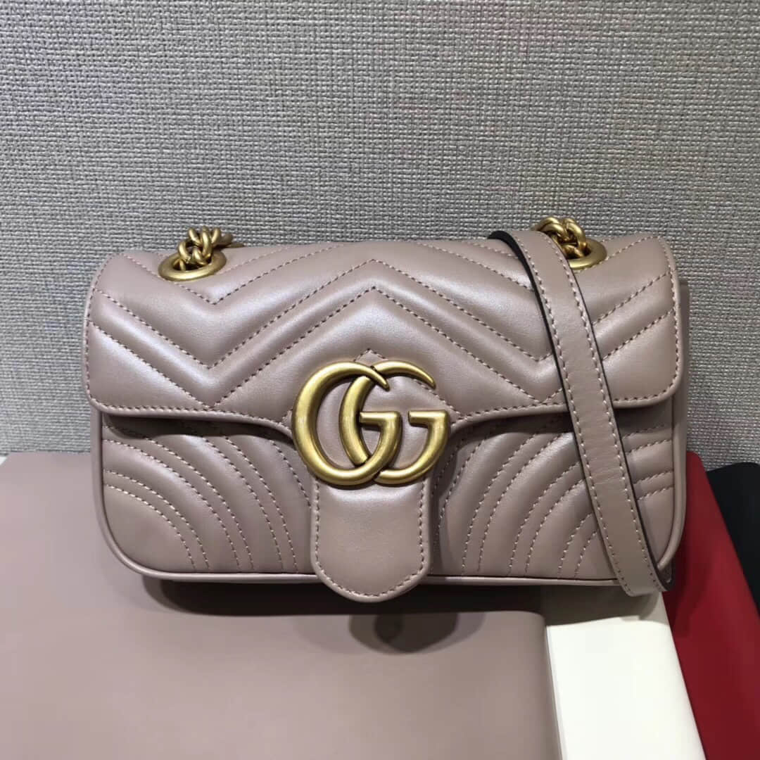 Gucci/古驰 446744 GG Marmont系列绗缝小号单肩斜挎包