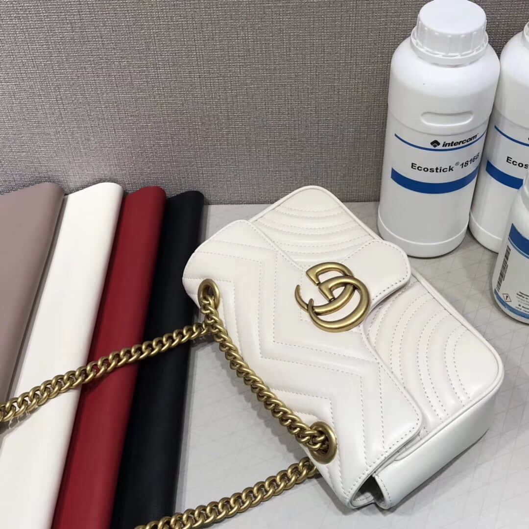 Gucci/古驰 446744 GG Marmont系列绗缝小号单肩斜挎包