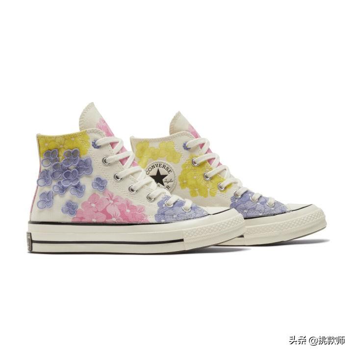 Converse打造绣球花、山茶花Chuck 70帆布鞋