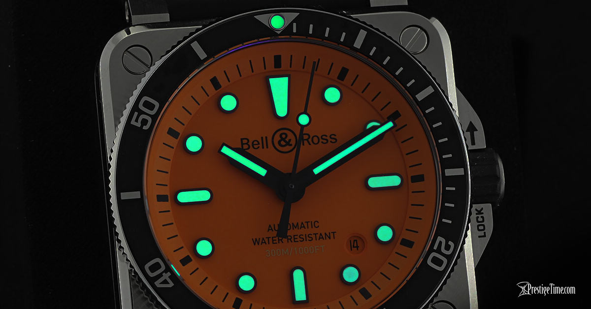 Bell Ross BR03 92 Automatic 42mm Diver Orange Luminous Dial