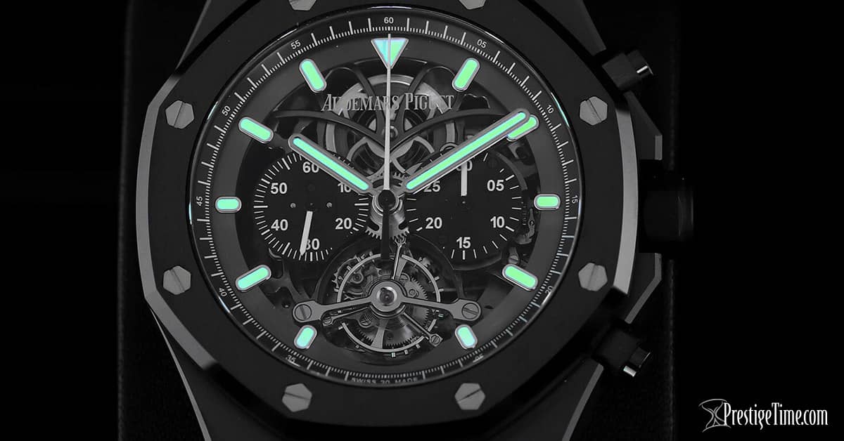 AP Royal Oak Tourbillon Chronograph Openworked Glowing Lume