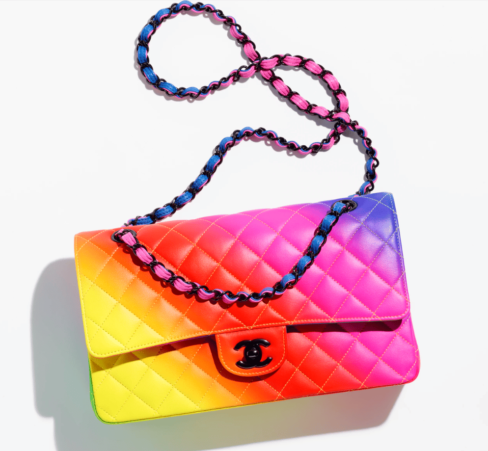 chanel rainbow classic flap
