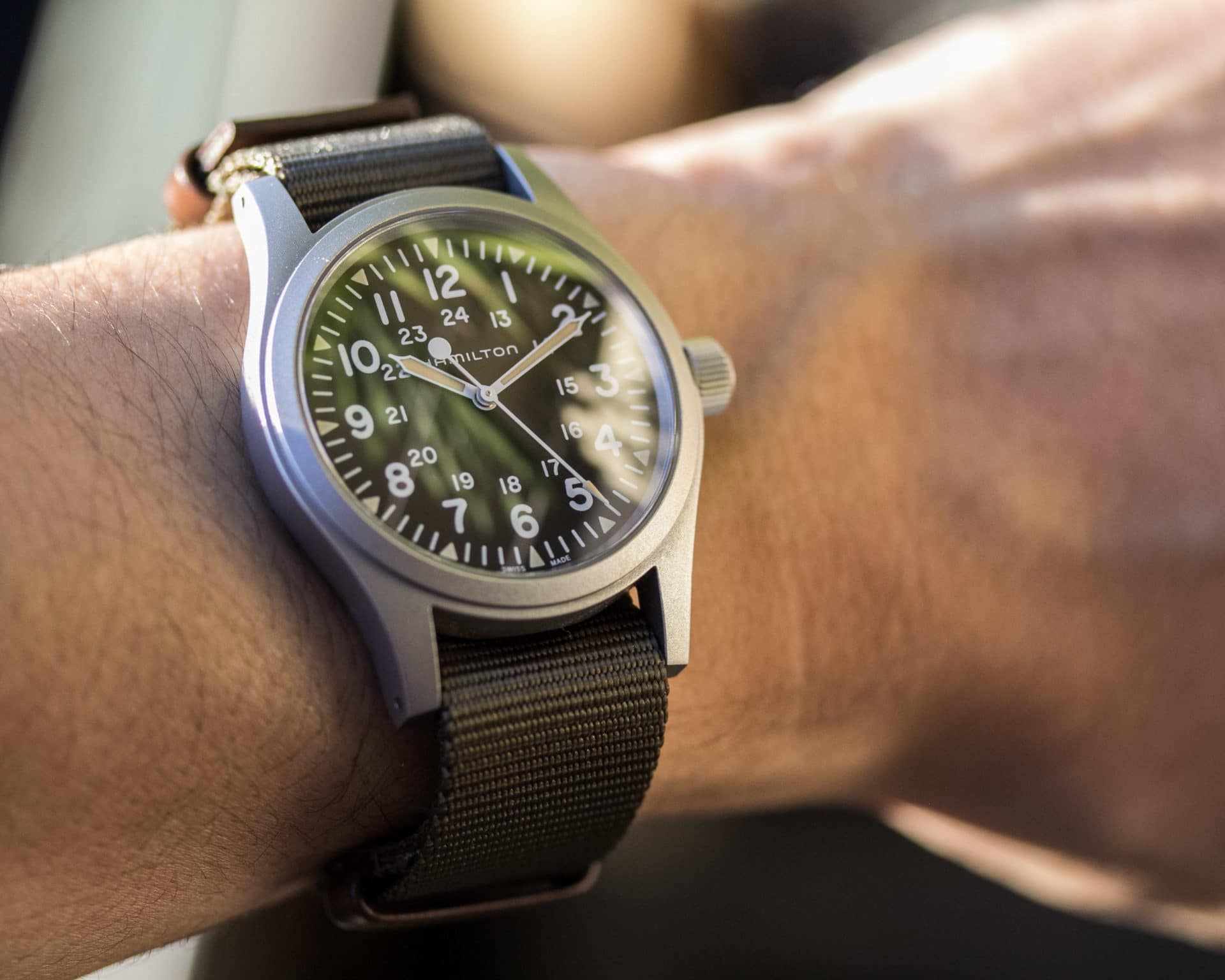 Hamilton Khaki Mechanical on wrist