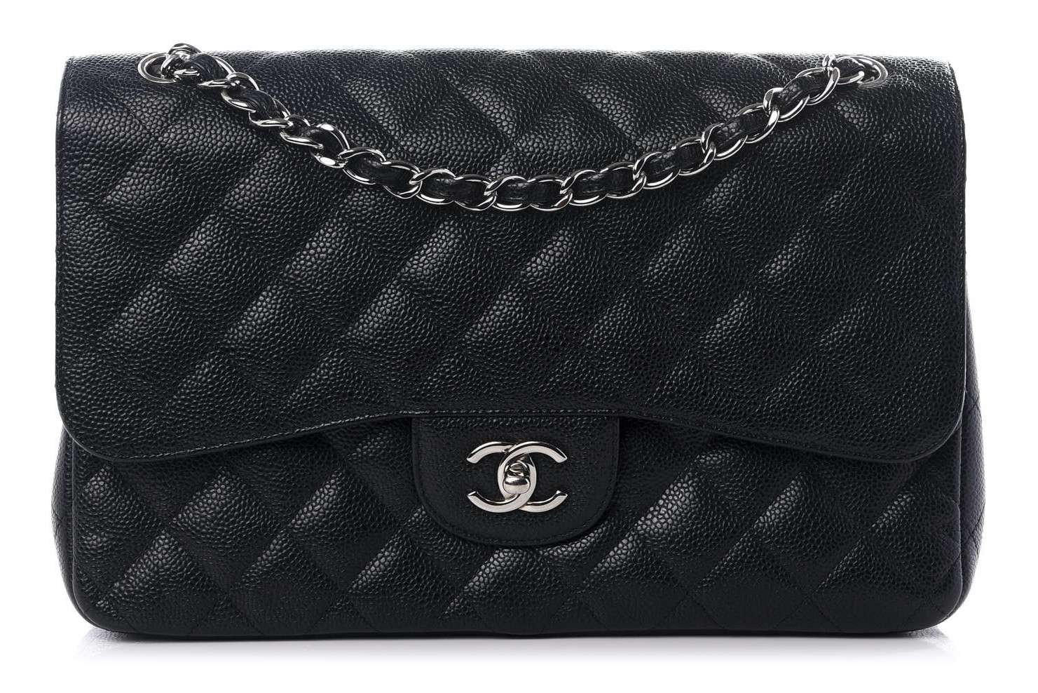 Chanel Caviar Jumbo Classic Flap Black