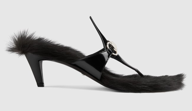 Gucci, heels, high heels, sandals, heeled sandals, black sandals, white sandals, leather sandals, horsebit, horsebit sandals, buckle sandals, T strap sandals, thong shoes, thong sandals, thong heels, fluffy shoes, fluffy heels, fluffy footwear, thong footwear, fall 2023, fall 2023 shoes, shoe trends, footwear trends