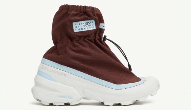 Salomon, MM6 Maison Margiela, Maison Margiela, Margiela, sneakers, hybrid sneakers, red sneakers, blue sneakers, waterproof sneakers, mid sneakers, backpack, shoe collaborations, collaborations