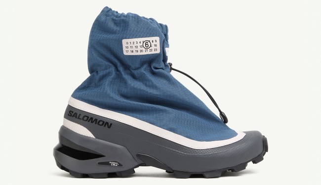 Salomon, MM6 Maison Margiela, Maison Margiela, Margiela, sneakers, hybrid sneakers, red sneakers, blue sneakers, waterproof sneakers, mid sneakers, backpack, shoe collaborations, collaborations