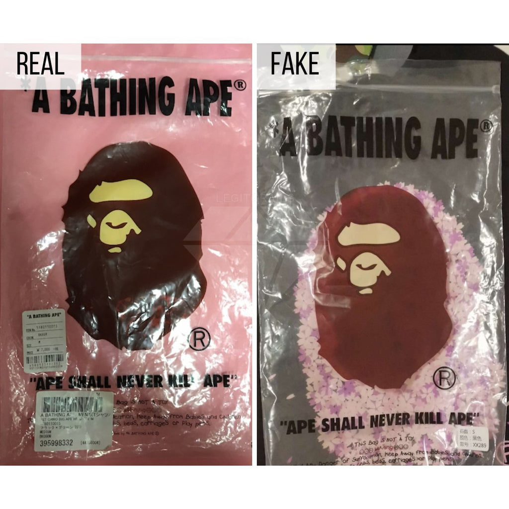 How To Spot a Fake Bape Tee/Bape T-shirt: The Dust Bag Method